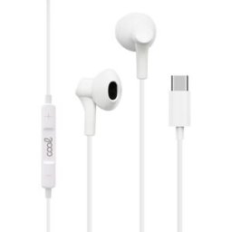 Auriculares Stereo USB Tipo-C (Branco) - COOL