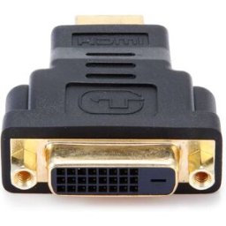 Adaptador HDMI Macho -> DVI Femea (Dourado) - GEMBIRD