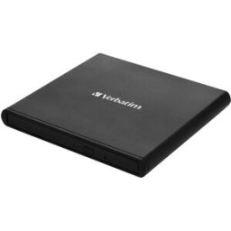 Gravador Externo Slimline CD/DVD ReWriter USB 2.0 (Preto) - VERBATIM