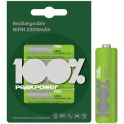 PEAKPOWER Blister 4 Pilhas Recarregáveis 1,2V AA Ni-Mh 2300mAh - PEAK POWER