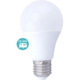 Lampada LED E27 A60 12/24V DC 10W Branco F. 6000K 950Lm - GSC