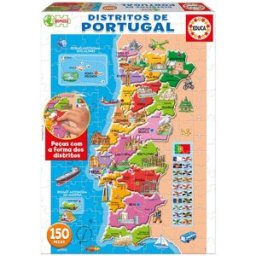 Educa Puzzle Junior Distritos Portugal 150