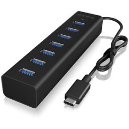 Hub USB C - 7x USB A (Preto) - ICY BOX