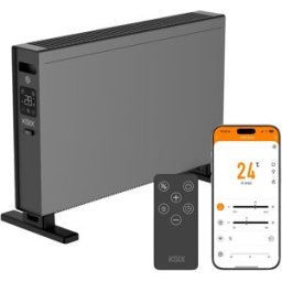 Aquecedor Convetor Elétrico Smart Wi-Fi Tuya Blaze 2000W c/ Comando (Preto) - KSIX