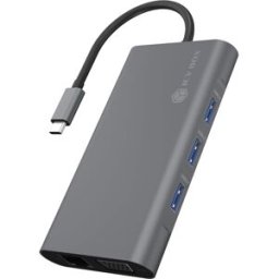 HUB USB-C "9-EM-1"(3x USB-A / USB-C / HDMI / RJ45 / JACK / MicroSD / SD / VGA) - ICY BOX