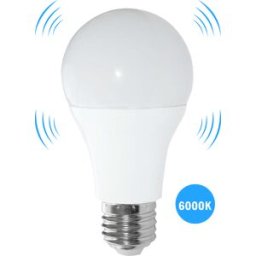 Lampada LED A60 220V E27 7W Branco F. 6000K 630Lm c/ Sensor Movimento