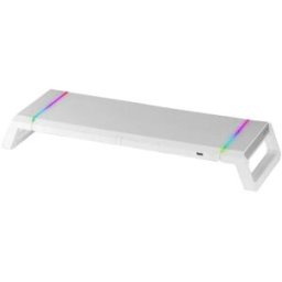 MARS-GAMING Base MGS-ONE Premium Stand Chroma RGB p/ Monitores (Branco) - MARS GAMING