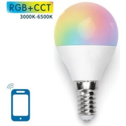 AIGOSTAR Lampada LED Inteligente E14 G45 Wi-Fi 220V 6,5W RGB + 2700K ~ 6500K