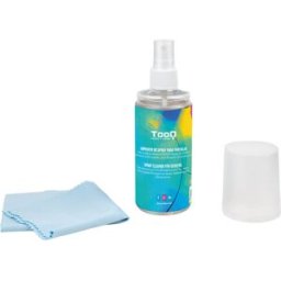 Kit de Limpeza p/ Ecrã/Monitores (Spray + Pano de Microfibra) - TooQ