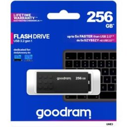 Pen Drive USB A UME3 256GB 3.2 Gen 1 (Preto) - GOODRAM
