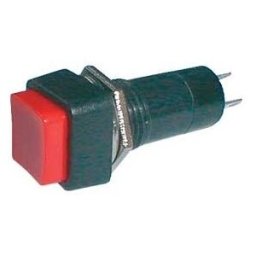 Interruptor Pulsador Tubular Quadrado ON-OFF 1A 250V - Vermelho
