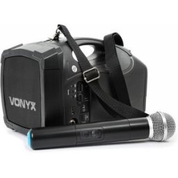 Amplificador PA Portátil ST014 30W c/ Bluetooth + Microfone UHF - VONYX