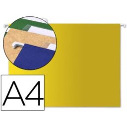 LIDERPAPEL Capas de Suspensão Din A4 Kraft Amarelo