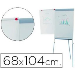 Quadro Branco Rocada c/ Tripe p/ Conferencias Magnetico Lacado Braco Extensivel 68X104 cm