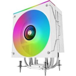 Air Cooler CPU MCPU-LCD Single-Tower ARGB Infinity Mirror c/ LCD (Branco) - MARS GAMING