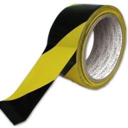 COMPACT FIX Fita de Segurança Amarela/Preta (200mts x 50mm) - COMPACTFIX