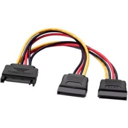 Cabo Sata 15 Pin Macho - 2x Sata 15 Pin Fêmea (20cm) - AISENS