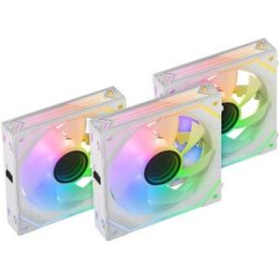 Pack 3x Ventoinhas MF-LINKFINITYKITW PWM ARGB 120mm (Branco) - MARS-GAMING
