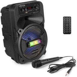 Coluna Amp. Portátil 8" 50W c/ Leitor MP3/USB/SD/BLUETOOTH + Microfone/Comando (FPC8) - FENTON
