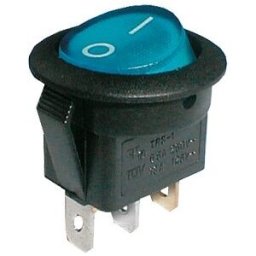 Interruptor Redondo Luminoso ON-OFF 250V/6A - Azul