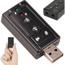 Placa de Som Externa 7.1 USB (Preto)
