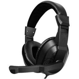 Auscultadores Stereo Dublin Office c/ microfone (Preto) - COOL