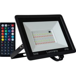 AIGOSTAR Projector LED RGB IP65 220VAC 50W 3000Lm c/ Comando
