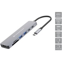 Docking Station USB-C "7-EM-1" (USB/HDMI/2xUSB-A/USB-C/SD/MicroSD) - CONCEPTRONIC