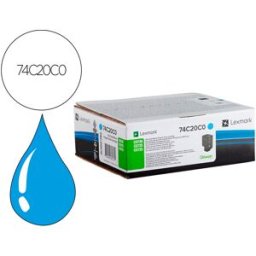 Toner Laser 74C20C0 Cx725De / Cs720D E/ Cs725De (Azul) - LEXMARK