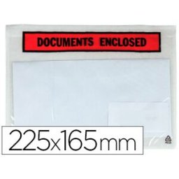 Envelope Auto Adesivo Q-Connect Porta Documentos Multilingue225X165 mm Sem Janela Embalag em de 100