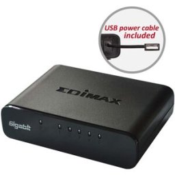 Switch de Rede 5 Portas Gigabit (Preto) - EDIMAX