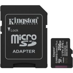 Cartão de Memória MicroSDXC Canvas Select Plus 256GB UHS-I Classe10 + AdaptadorSD (Preto) - KINGSTON