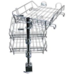 Tabuleiro Q-Connect Giratorio Metalico Cromado, de 3 Tabuleiros