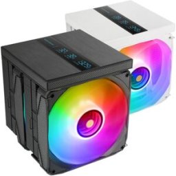 Air Cooler CPU MCPU-LCDPRO Dual-Tower ARGB Infinity Mirror c/ LCD (Preto) - MARS GAMING