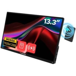 Monitor Portátil Touch IPS 13,3" WUXGA c/ PowerBank 5000mAh (Preto) - VERBATIM