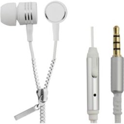 Auriculares Zipper c/ Micorfone (Branco) - ESPERANZA