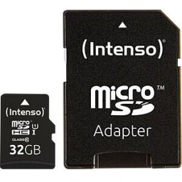 Cartão de Memória 32GB UHS-I Premium Class 10 + Adaptador - INTENSO