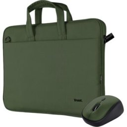 Pack Mala Bologna p/ Portáteis até 16" + Rato Wireless Yvi+ (Verde) - TRUST