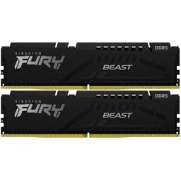 Memória RAM DIMM Fury Beast 64GB (2x32GB) DDR5-6400MHz (AMD Expo/Intel XMP) CL32 Preta - KINGSTON