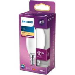 Lâmpada LED B35 E14 4,3W Branco Q. 2700K 470Lm - PHILIPS