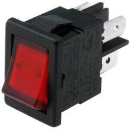 Interruptor DPST ON-OFF Luminoso 4 Ligações 10 A / 250 VAC