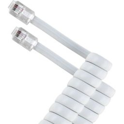 Cabo p/ Ligação do Auscultador Telefone RJ10 7 mts - Branco