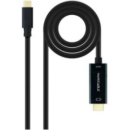 Cabo Conversor USB-C Macho - HDMI Macho Preto (1,8 mts) - NANOCABLE