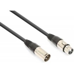 Cabo DMX Canon Macho 3P - Canon Fêmea 3P (1,5 mts) - VONYX
