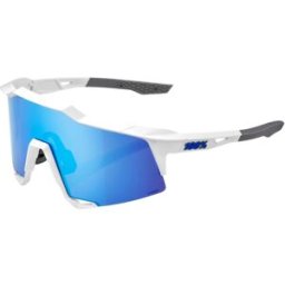 100PERCENT Óculos de Sol Speedcraft Matte White HiPER Multilayer Mirror Lens (Azul) - 100%