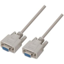 Cabo RS232 DB9 Fêmea - Fêmea Beige (1,8 mts) - AISENS