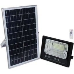 Kit Projector LED 200W Branco F. 6000K c/ Sensor + Painel Solar (IP67)