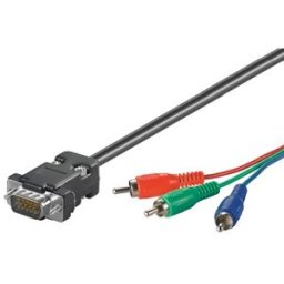 GOOBAY Cabo VGA Macho - 3 RCA Macho (RGB) - 5 mts