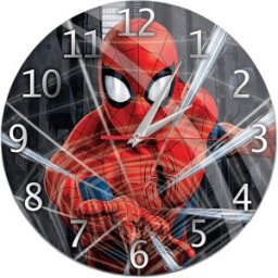 Relógio de Parede Spiderman (Preto Brilhante)