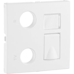 Centro p/ Tomadas Mistas R - TV - RJ45 / R - TV - RJ45 - FO LOGUS 90 (Gelo) - EFAPEL